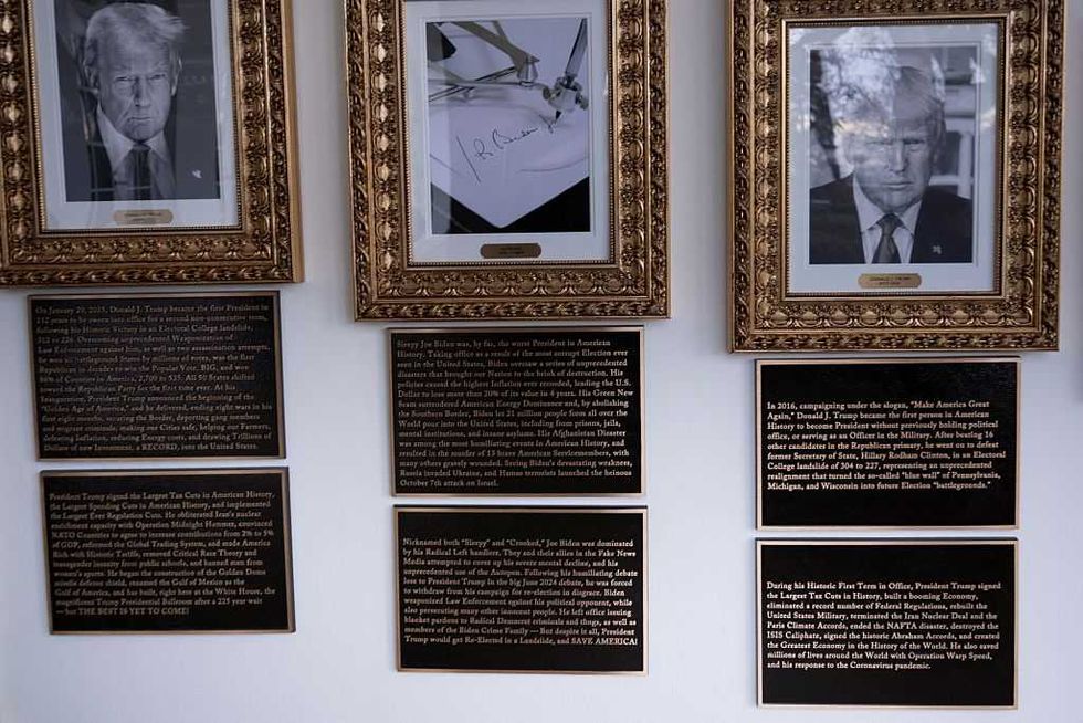 Politics: trump white house trolls obama, biden with new plaques