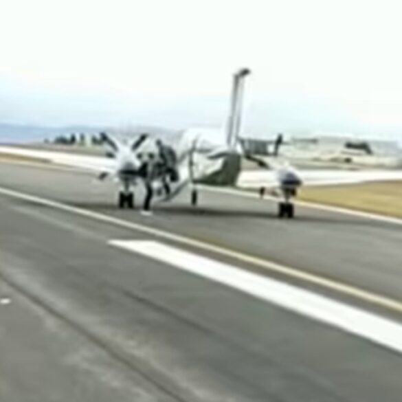 A twin-engine turboprop aircraft landed itself at a Colorado airport on Saturday after a sudden cabin failure.