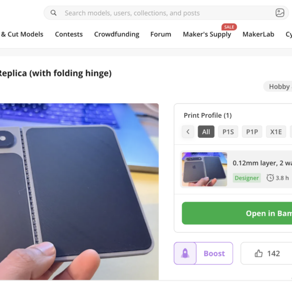 Maker World iPhone Fold Render