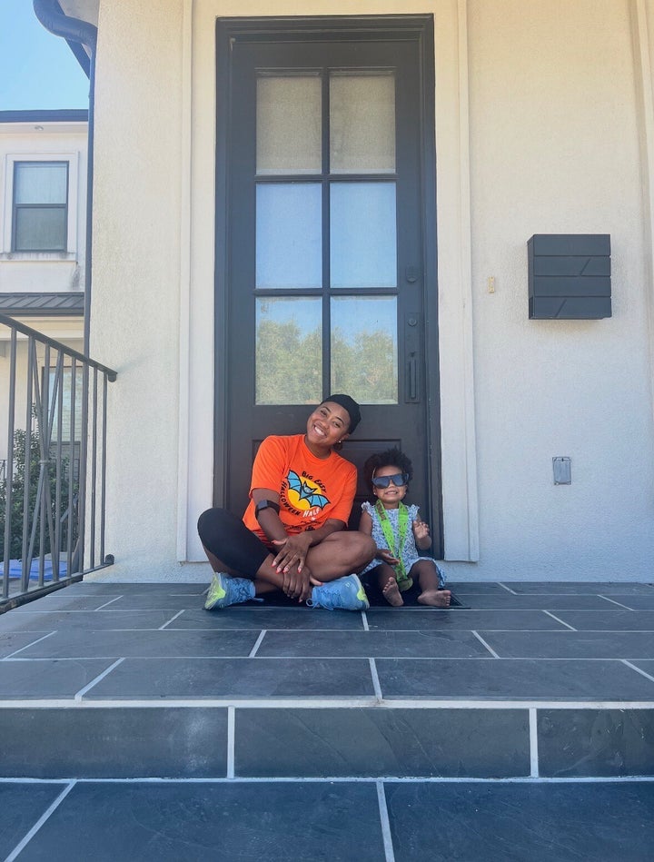The author with her 3-year-old daughter.