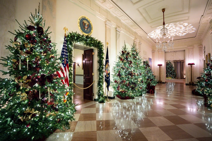 The theme of the 2025 White House Christmas decorations is "Home Is Where The Heart Is."