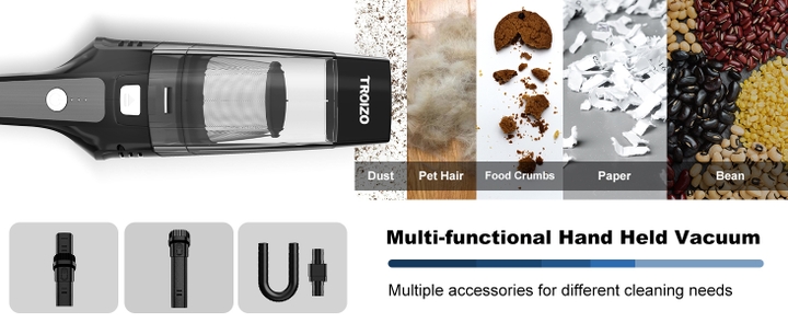 This handheld vac has three attachments for a custom clean.