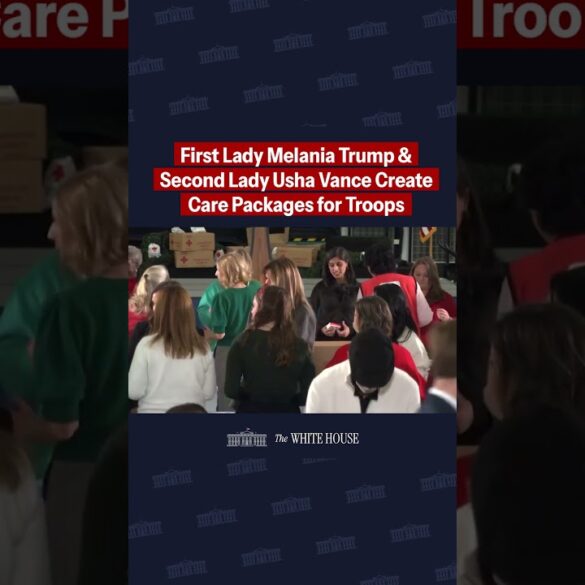 FLOTUS & SLOTUS assemble care packages for deployed service members at Joint Base Andrews