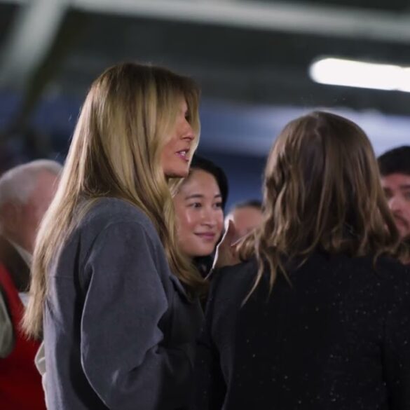 First Lady Melania Trump Joins Military Families at Joint Base Andrews