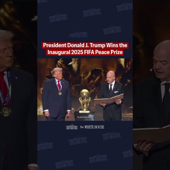 President Donald J. Trump wins the inaugural 2025 FIFA Peace Prize