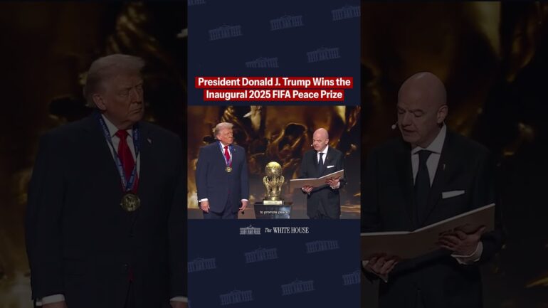 President Donald J. Trump wins the inaugural 2025 FIFA Peace Prize