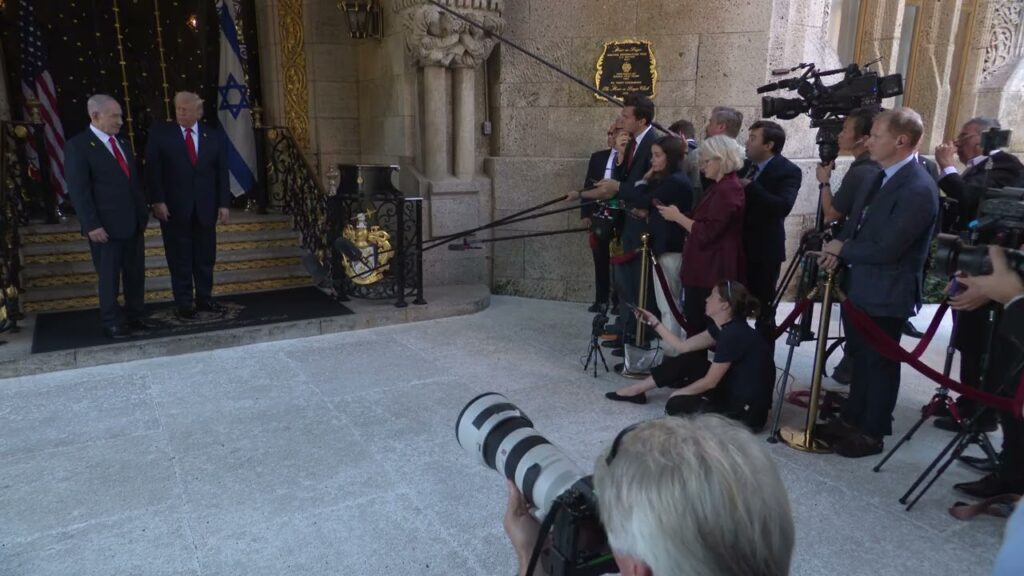 President Trump Greets the Prime Minister of Israel at Mar-a-Lago
