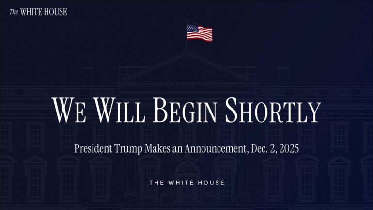 President Trump Makes an Announcement, Dec. 2, 2025