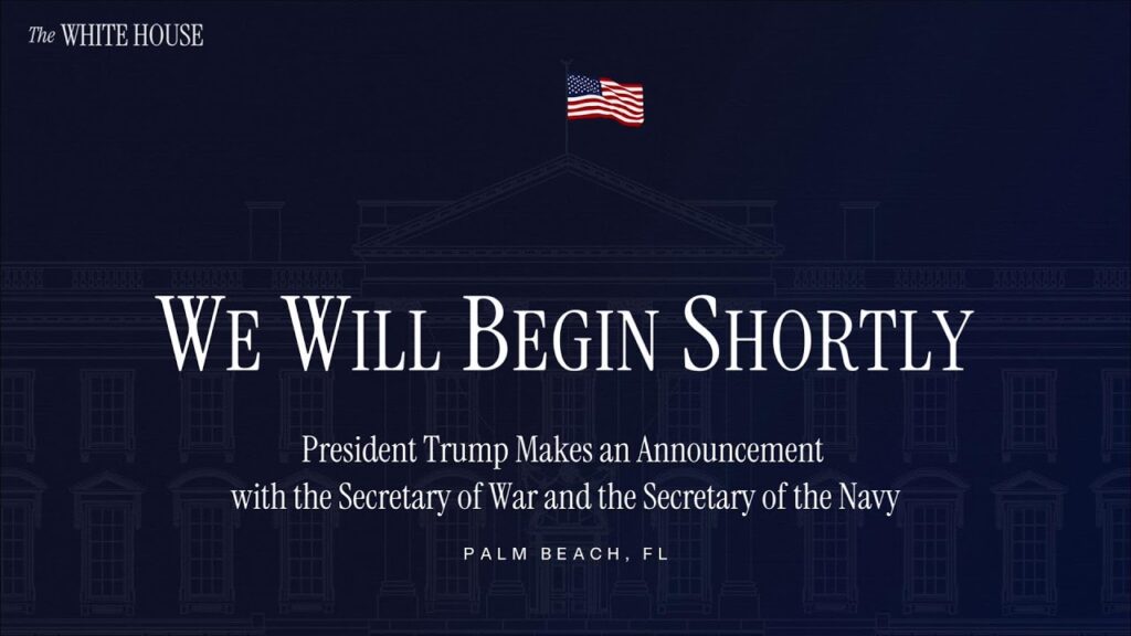 President Trump Makes an Announcement with the Secretary of War and the Secretary of the Navy