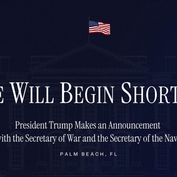 President Trump Makes an Announcement with the Secretary of War and the Secretary of the Navy