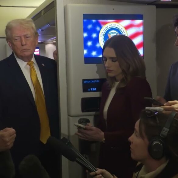 President Trump Gaggles with Press on Air Force One, Jan. 4, 2026