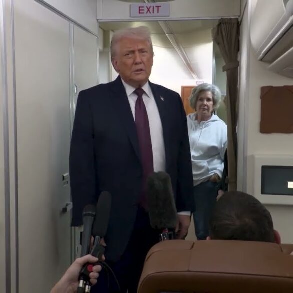 President Trump Gaggles with Press on Air Force One En Route Joint Base Andrews, Jan. 22, 2026