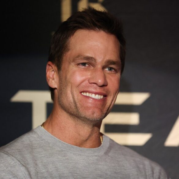 Tom Brady smiling at the Team Brady Leaders' Summit.