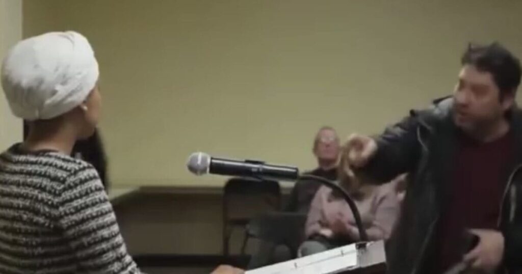 Ilhan Omar Sprayed With Unknown Liquid During Town Hall * 100PercentFedUp.com * by Danielle