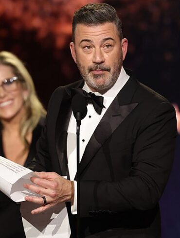 SANTA MONICA, CALIFORNIA - JANUARY 04: Jimmy Kimmel, winner of the Best Talk Show Award for "Jimmy Kimmel Live!", speaks onstage during the 31st Annual Critics Choice Awards at Barker Hangar on January 04, 2026 in Santa Monica, California. (Photo by Kevin Winter/Getty Images for Critics Choice Association)