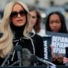 WASHINGTON, DC - JANUARY 22: Paris Hilton speaks at a press conference with bipartisan support for the DEFIANCE Act at the U.S. Capitol on January 22, 2026 in Washington, DC. The DEFIANCE Act proposes that legal recourse be provided for victims of nonconsensual deepfake pornography (Photo by Heather Diehl/Getty Images)