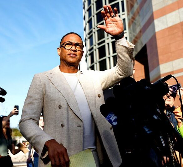 LOS ANGELES, CALIFORNIA - JANUARY 30: Journalist Don Lemon waves outside federal court on January 30, 2026 in Los Angeles, California. Lemon was arrested in Beverly Hills in connection to a protest he had covered at a Minnesota church. He was released without bail and is scheduled to appear in federal court in Minneapolis on February 9th. (Photo by Mario Tama/Getty Images)