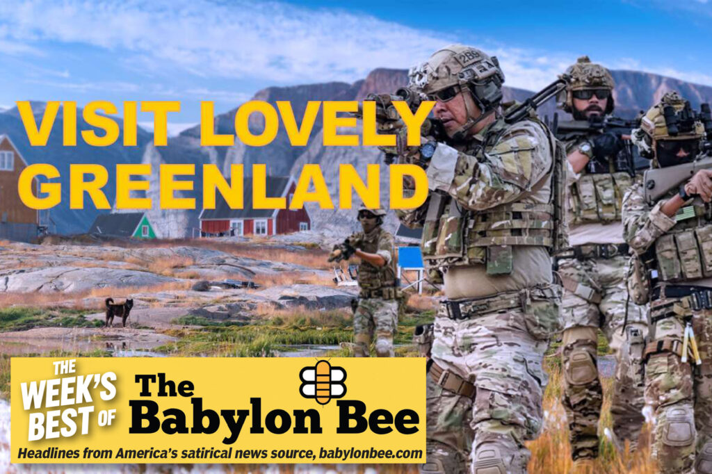 Politics: best of the babylon bee: new us army recruitment