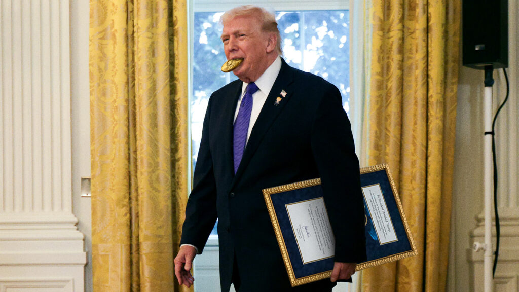 Satire news: giddy trump struts all around white house with