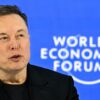 CEO of SpaceX and Tesla, South African-Canadian-US businessman Elon Musk speaks during the World Economic Forum (WEF) annual meeting in Davos on January 22, 2026.