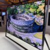 Samsung's Micro RGB TV at CES 2026 showing footage of the Colosseum in Rome