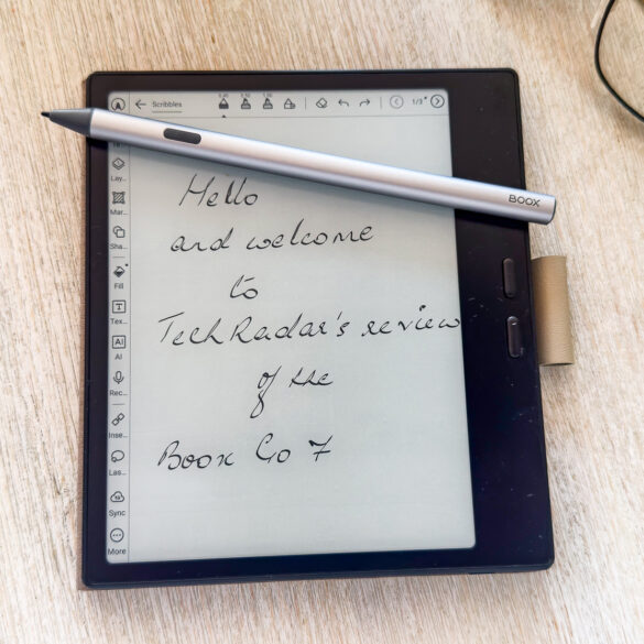 A small handwriting sample on the Boox Go 7