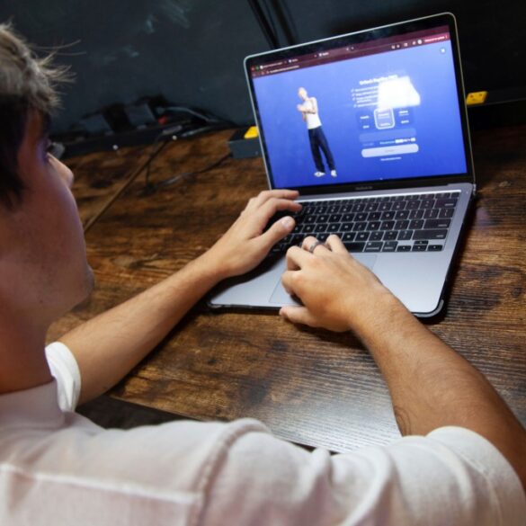 Bruce Perry, 17, using Character.AI to create an AI companion.