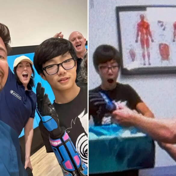 SCIENCE & TECH: MrBeast surprises 12 year old boy with custom bionic