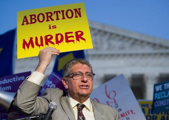 Randall Terry protests in front of the Supreme Court in Washington, D.C., in 2018.
