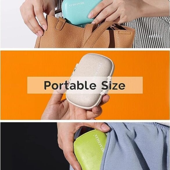 The palm-sized Meacolia portable pill organizers from Amazon can fit in a purse or pocket.
