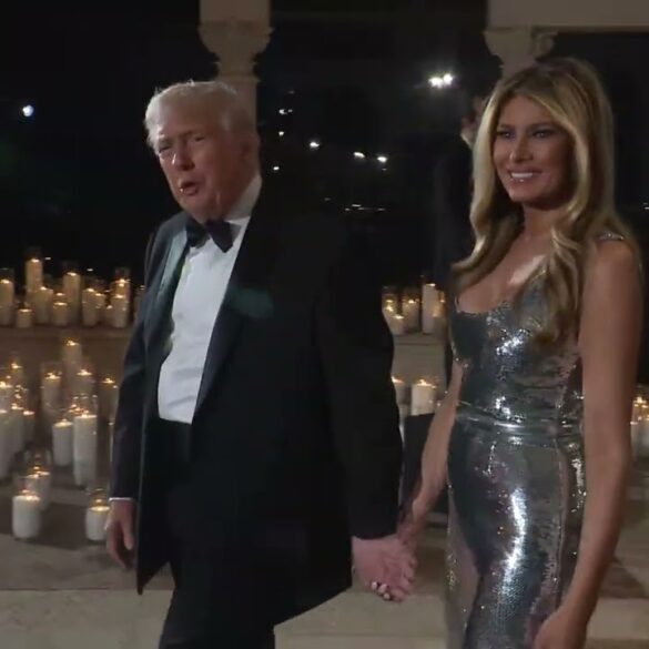 President Trump Attends a New Year's Eve Party