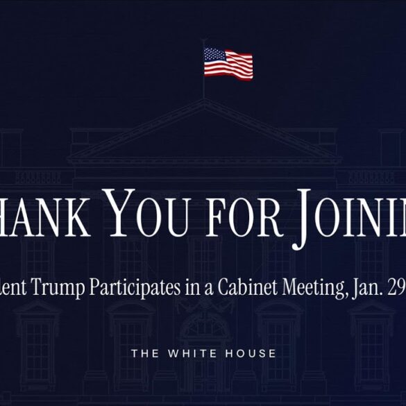 President Trump Participates in a Cabinet Meeting, Jan. 29, 2026