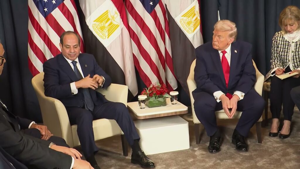 President Trump Participates in a Pull-Aside with the President of the Arab Republic of Egypt