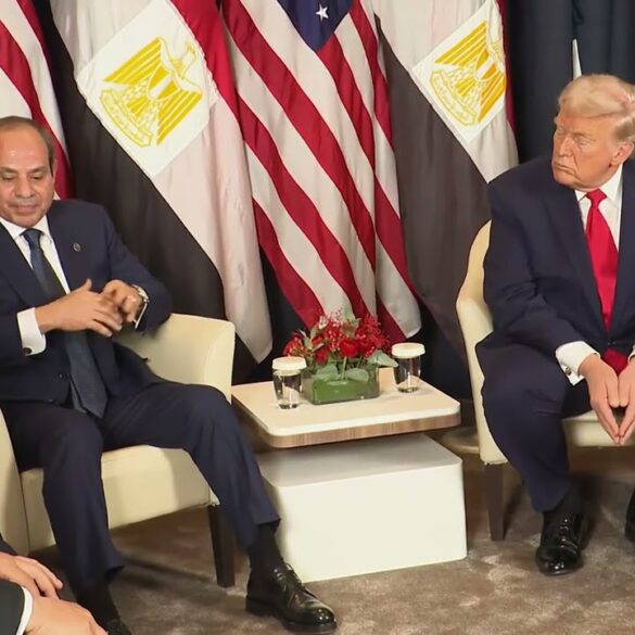 President Trump Participates in a Pull-Aside with the President of the Arab Republic of Egypt