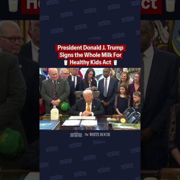 Whole Milk is back. 🥛 President Trump signs the Whole Milk for Healthy Kids Act.