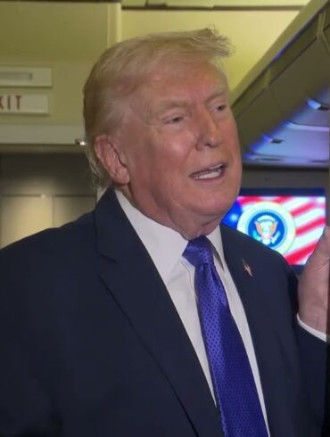 President Trump Gaggles with Press on Air Force One En Route Joint Base Andrews, MD, Feb. 16, 2026