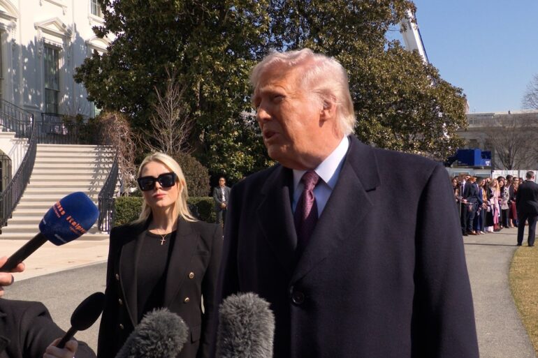 President Trump Gaggles with Press Before Departing the White House, Feb. 27, 2026