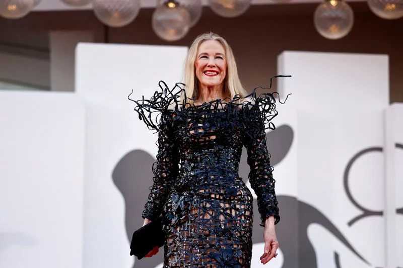 Catherine O'Hara on the red carpet at the Venice Film Festival.