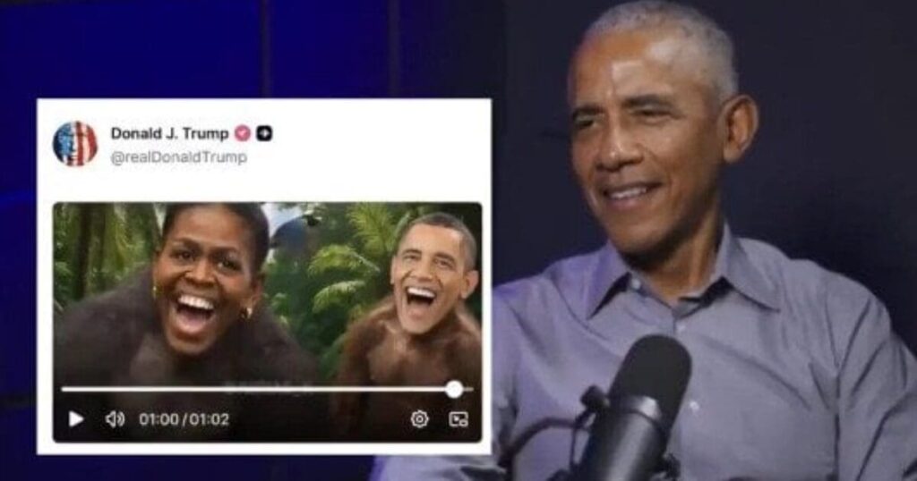 Barack Obama Responds To The Video Depicting Him As An Ape That Was Accidently Posted By President Trump * 100PercentFedUp.com * by Anthony