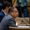 ST PAUL, MINNESOTA - JANUARY 16: Minnesota Attorney General Keith Ellison speaks during a field hearing at the Minnesota Senate Building on January 16, 2026 in St Paul, Minnesota. Democrats attend the field hearing titled Kidnapped and Disappeared: Trump's Deadly Assault on Minnesota, where local citizens and politicians speak about Immigration Operation "Metro Surge". (Photo by Jim Vondruska/Getty Images)