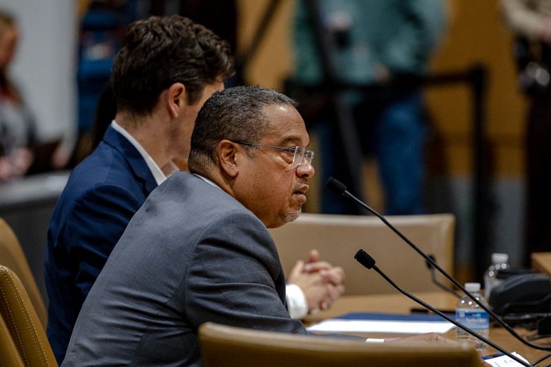 ST PAUL, MINNESOTA - JANUARY 16: Minnesota Attorney General Keith Ellison speaks during a field hearing at the Minnesota Senate Building on January 16, 2026 in St Paul, Minnesota. Democrats attend the field hearing titled Kidnapped and Disappeared: Trump's Deadly Assault on Minnesota, where local citizens and politicians speak about Immigration Operation "Metro Surge". (Photo by Jim Vondruska/Getty Images)