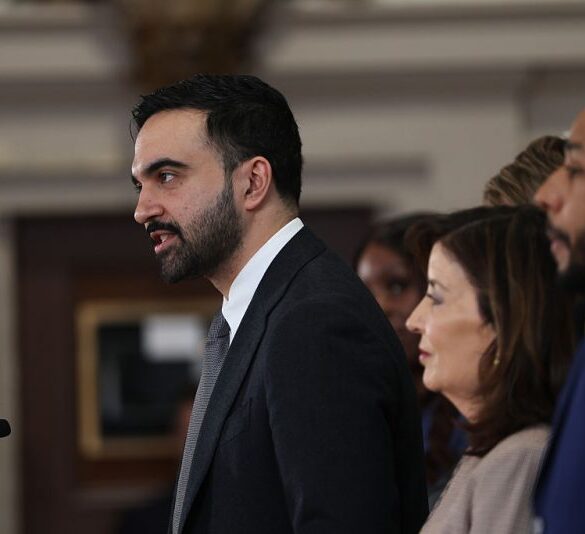 NEW YORK, NEW YORK - FEBRUARY 10: New York City Mayor Zohran Mamdani is joined by New York Governor Kathy Hochul at an event in Brooklyn to support more housing construction in New York City on February 10, 2026 in New York City. Under Hochul's "Let Them Build" agenda, she and Mamdani have advocated for more housing in New York City, which faces a severe housing shortage and long, expensive regulatory delays before projects can proceed. (Photo by Spencer Platt/Getty Images)