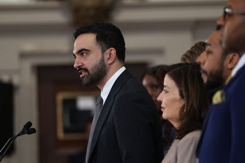 NEW YORK, NEW YORK - FEBRUARY 10: New York City Mayor Zohran Mamdani is joined by New York Governor Kathy Hochul at an event in Brooklyn to support more housing construction in New York City on February 10, 2026 in New York City. Under Hochul's "Let Them Build" agenda, she and Mamdani have advocated for more housing in New York City, which faces a severe housing shortage and long, expensive regulatory delays before projects can proceed. (Photo by Spencer Platt/Getty Images)