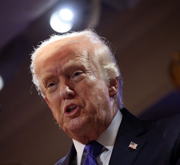 WASHINGTON, DC - FEBRUARY 20: U.S. President Donald Trump speaks during a press briefing held at the White House February 20, 2026 in Washington, DC. The U.S. Supreme Court today ruled against Trump’s use of emergency powers to implement international trade tariffs, a central portion of the administration’s core economic policy. (Photo by Kevin Dietsch/Getty Images)