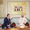 (L-R) Jared Kushner, Special Envoy to the Middle East Steve Witkoff and Oman's Minister of Foreign Affairs of Oman Badr bin Hamad Al Busaidi meet in Muscat, Oman, on Friday, February 6, 2026. (via: Minister of Foreign Affairs of Oman Badr bin Hamad Al Busaidi; X)