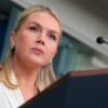 WASHINGTON, DC - FEBRUARY 10: White House Press Secretary Karoline Leavitt speaks during a news briefing in the James S. Brady Press Briefing Room of the White House on February 10, 2026 in Washington, DC. Leavitt spoke to reporters on a range of topics as a possible government shutdown looms over funding for the Department of Homeland Security. (Photo by Anna Moneymaker/Getty Images)