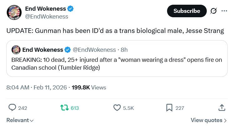 POLITICS: Breaking: Jesse Strang, Trans Biological Male, ID’d as Tumbler