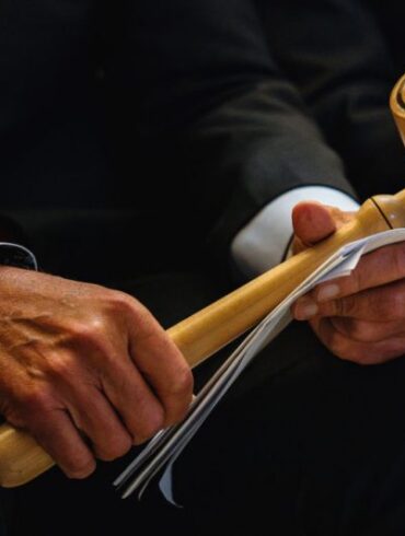 WASHINGTON, DC - SEPTEMBER 27: Former Rep. Rick Lazio (R-NY) holds a gavel before he ceremonially gavels in an event celebrating the 30th anniversary of the "Contract with America" in National Statuary Hall at the U.S. Capitol on September 27, 2024 in Washington, DC. The Contract with America, a 1994 Republican legislative agenda led by Newt Gingrich, reshaped U.S. politics by promoting conservative principles and continues to influence policy debates on government size, fiscal responsibility, and welfare reform 30 years later.(Photo by Kent Nishimura/Getty Images)