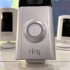 Ring security cameras on display.