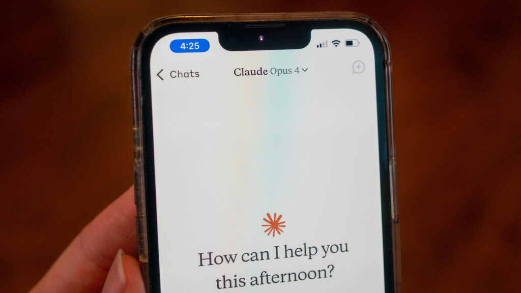 Claude on a smartphone.